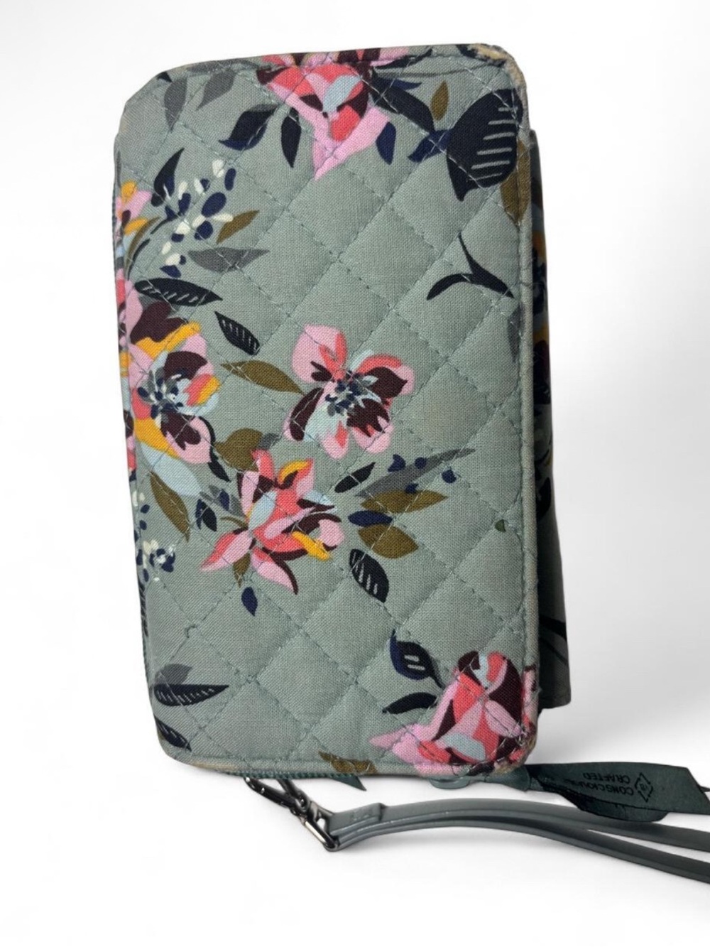 Sage green quilted Vera Bradley Wrist Wallet